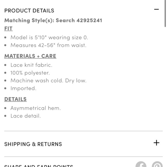 Maxi Asymmetrical Lace Skirt NWT - Picture 5 of 5